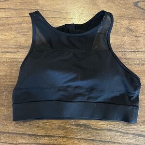 ZYIA Active One More Rep Sports Bra XL Black Mesh Racerback